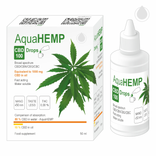 Ovonex AquaHEMP CBD 100 Drops broad spectrum 50 ml 