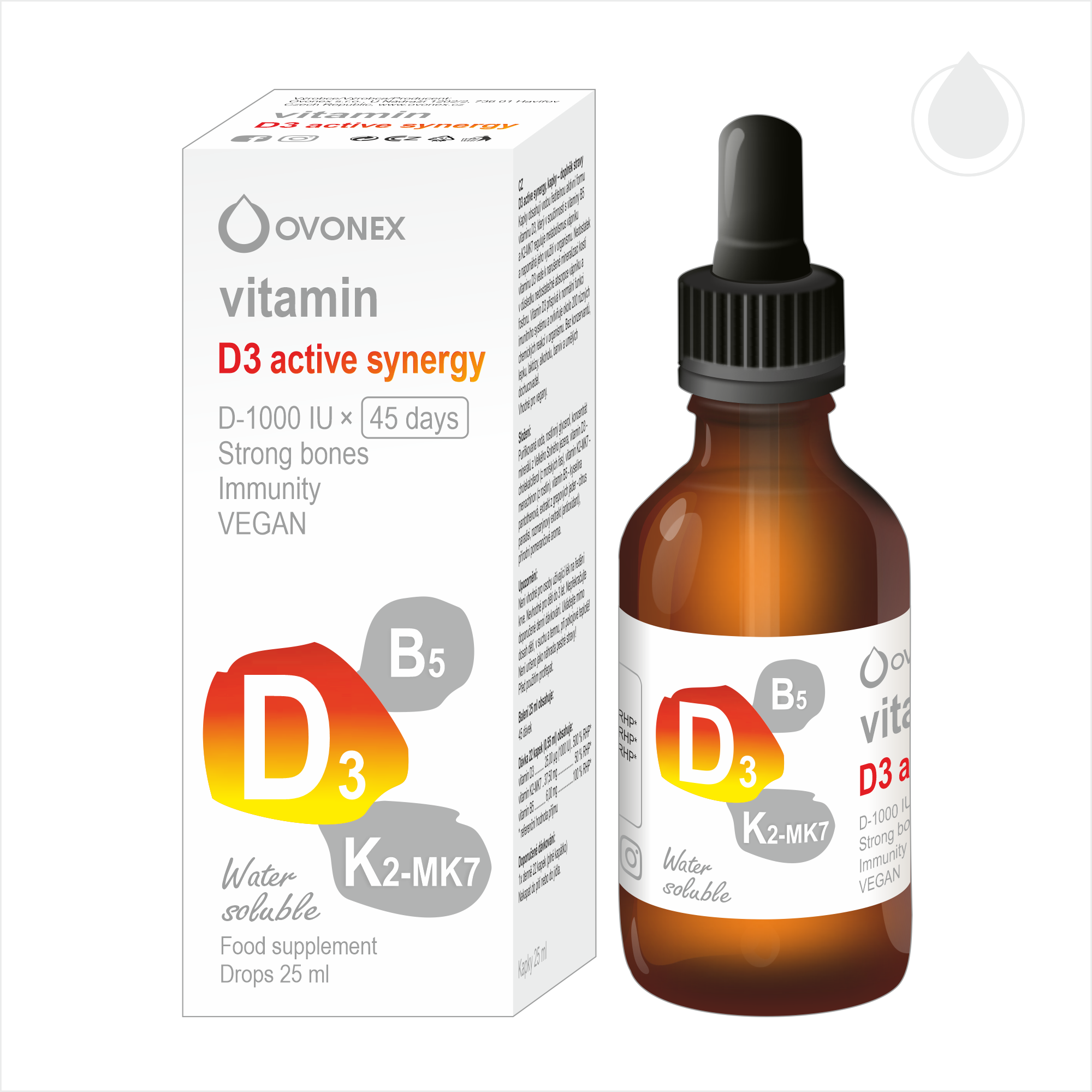 Ovonex Vitamin D3 Active Synergy kapky 25 ml