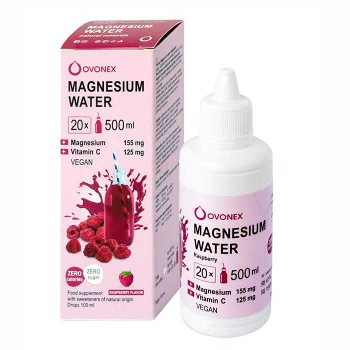 Ovonex Magnesium water Raspberry 20 x 500 ml